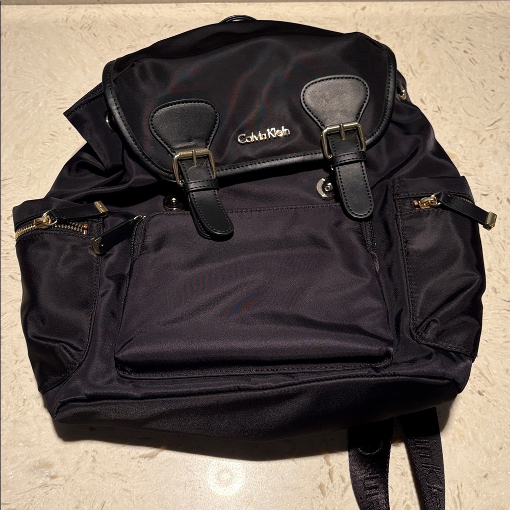 Calvin Klein Black Nylon Backpack